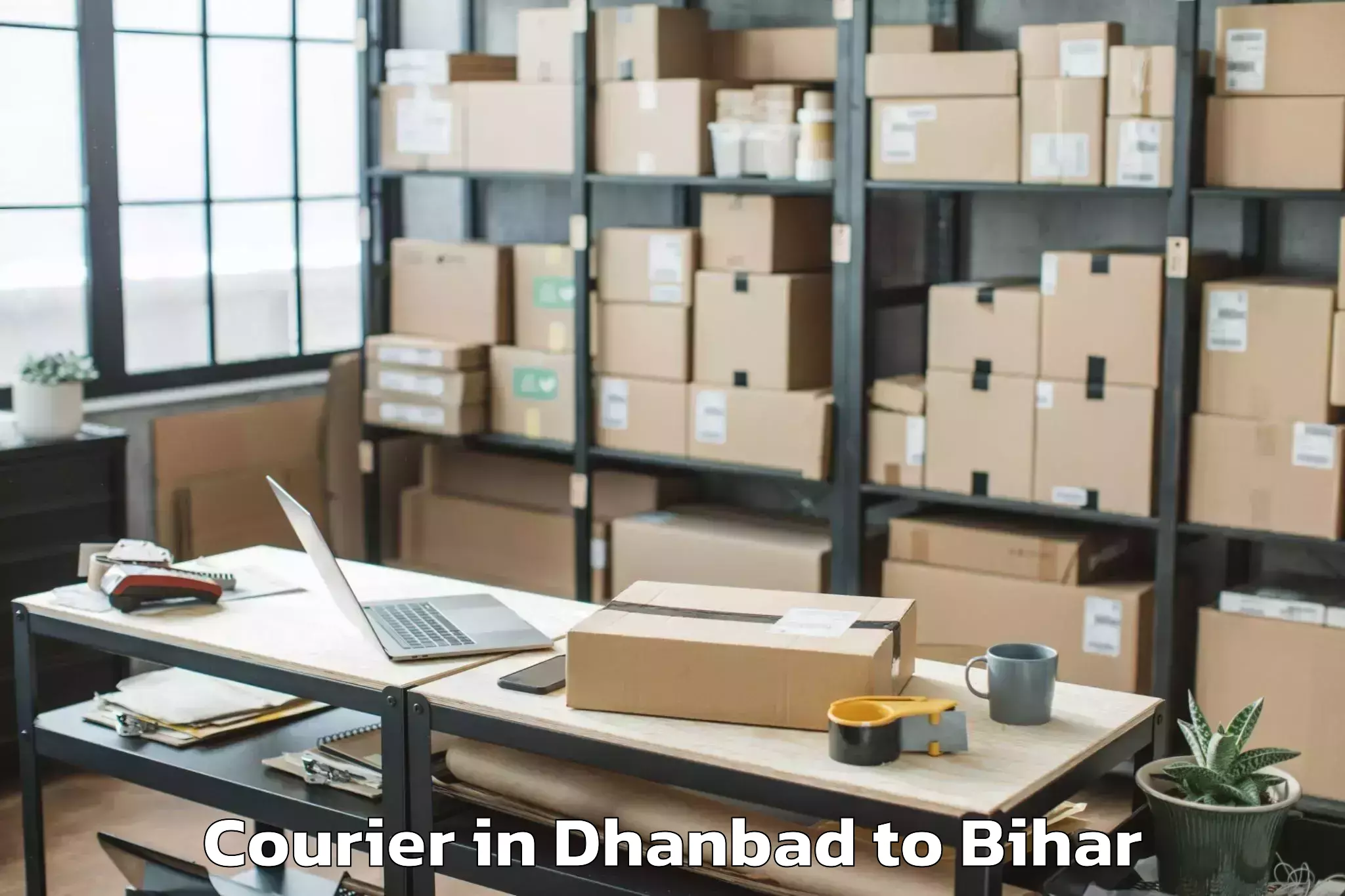 Easy Dhanbad to Bithan Courier Booking